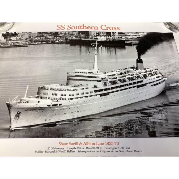 SS Northern Star And SS Southern Cross Ship Posters - Picture 5 of 6